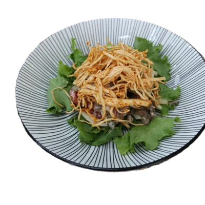 Салат с говяжьей печенью